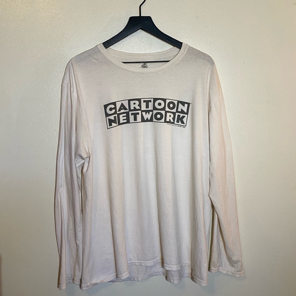 Cartoon Network White Long Sleeve Ed, Edd, & Eddie Shirt With Characters size XL